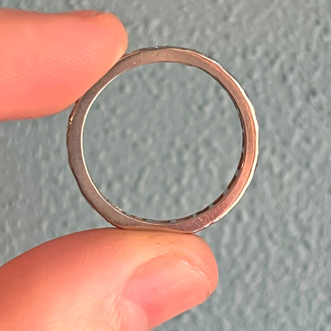 Antique Art Deco Eternity Band Platinum Diamond, c.1920