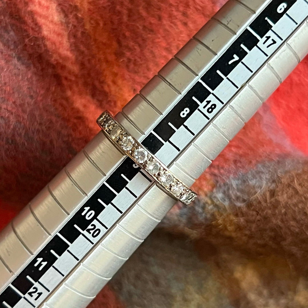 Antique Art Deco Eternity Band Platinum Diamond, c.1920