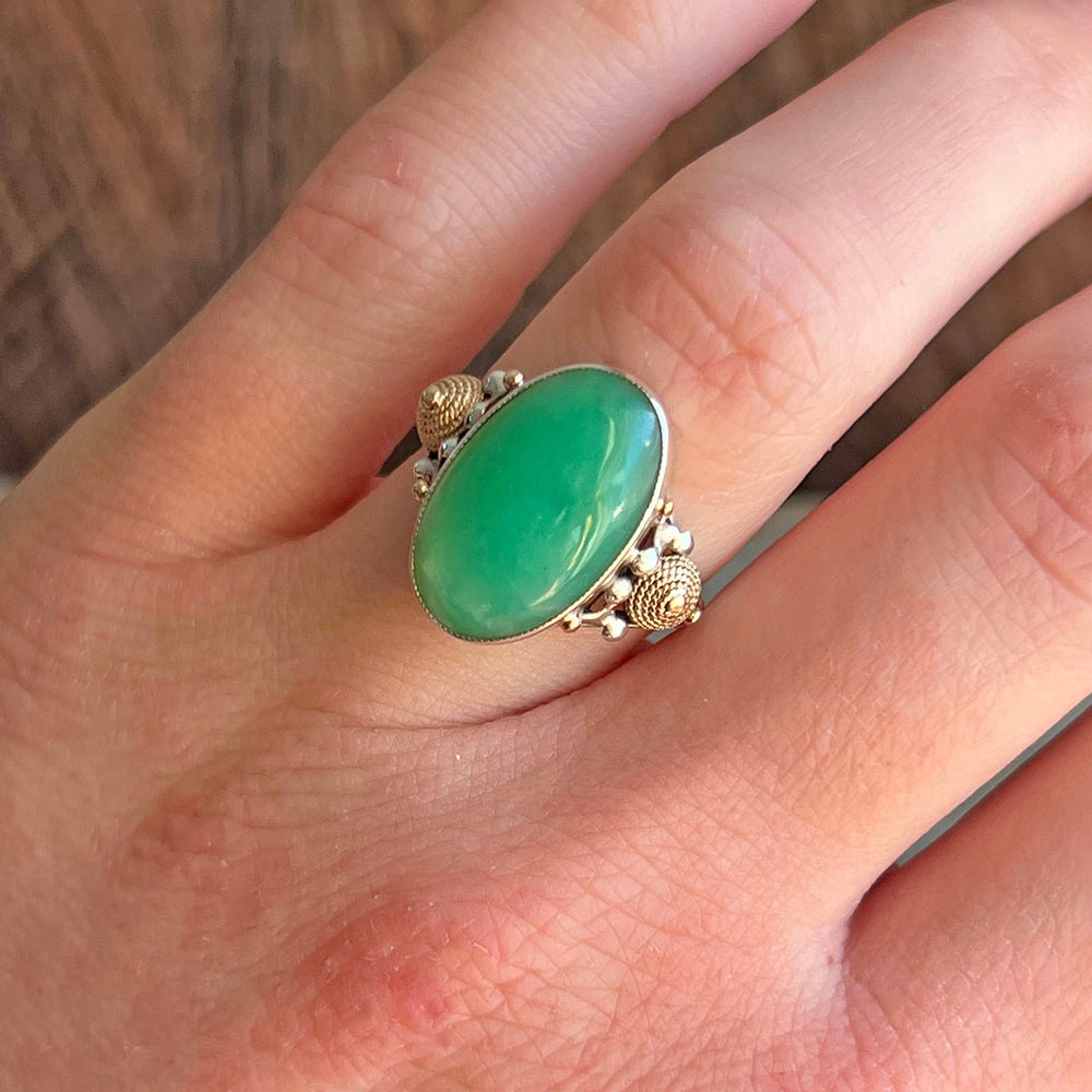 Elegant antique jade ring timeless style