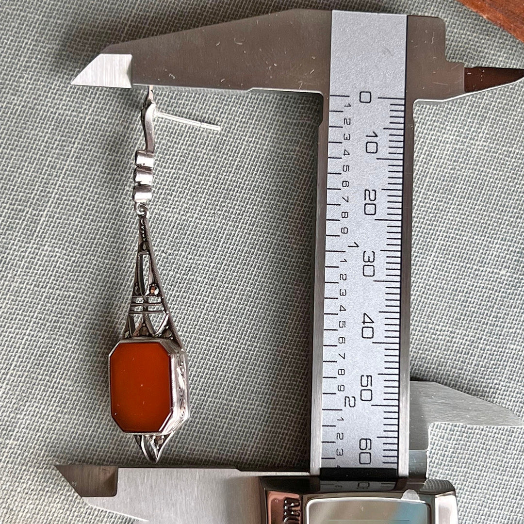 Elegant antique carnelian earrings timeless style