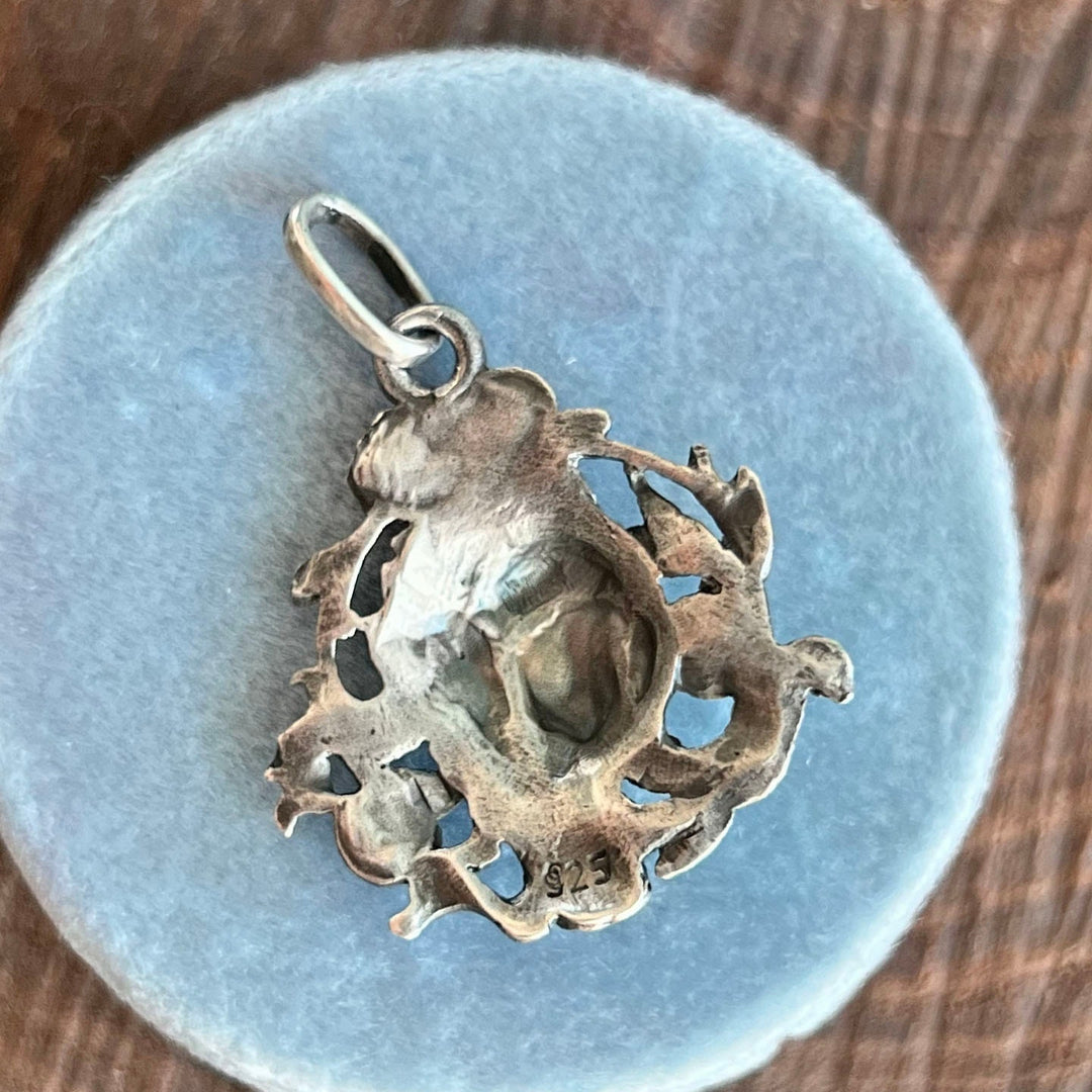 Sterling silver Art Nouveau pendant