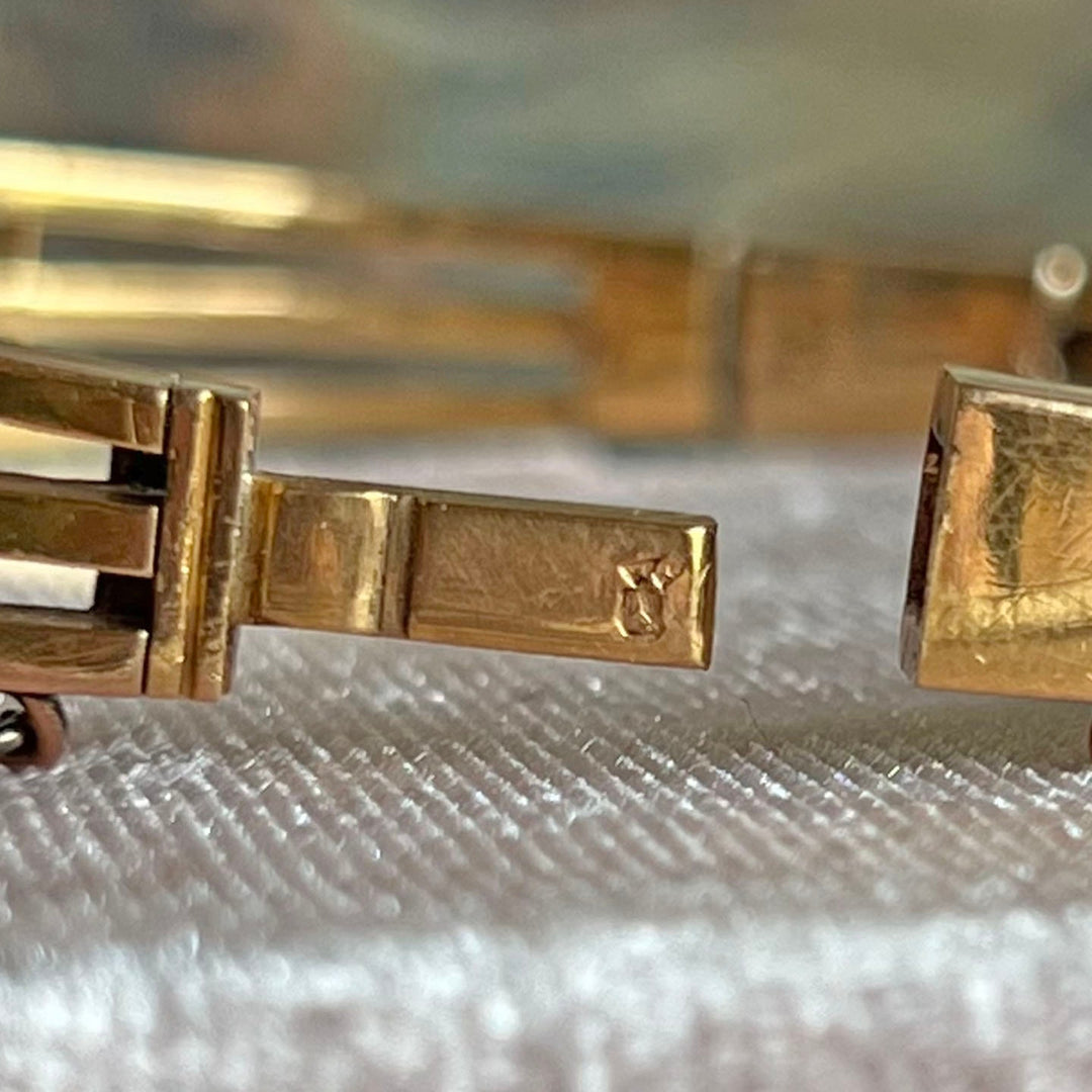 Antique Belle Époque French Bangle Bracelet Gold Turquoise, c.1900