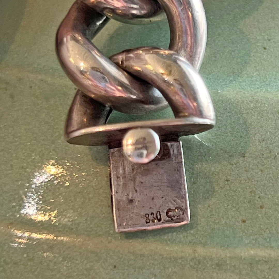 Antique Bracelet Silver Curb Link, Sweden c. 1900
