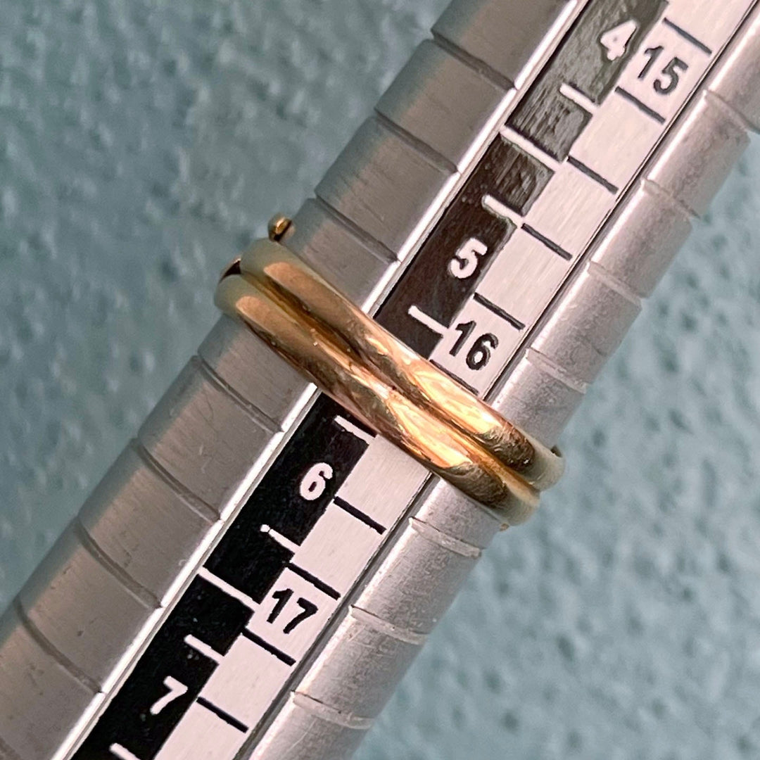 Victorian style snake ring with diamond set heads gold