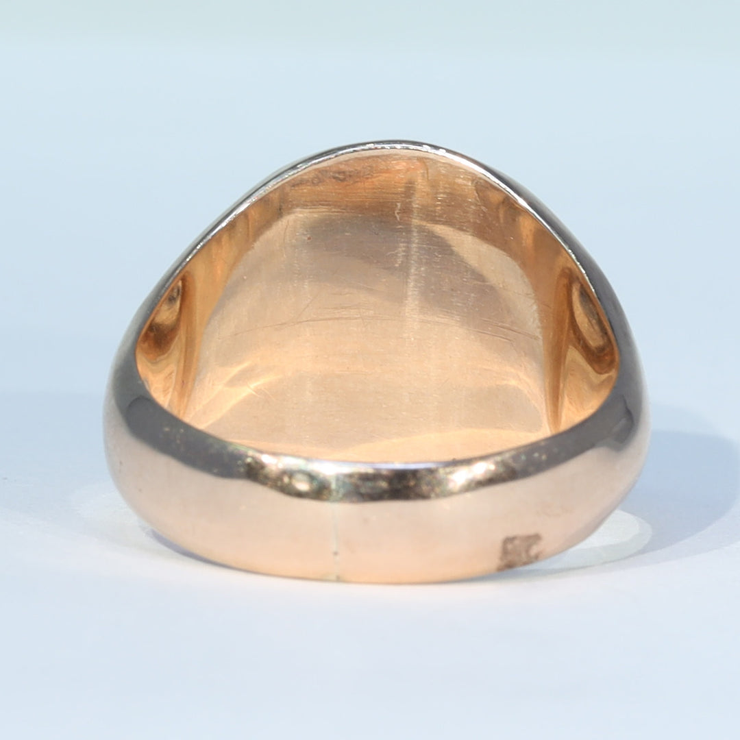 Chester hallmarked 9 karat gold signet ring