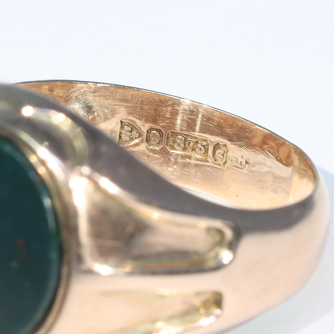 Edwardian bloodstone signet ring Chester 1903