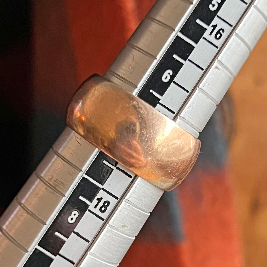 Antique Edwardian 9 Karat Gold Wedding Band, Birmingham 1918, Wide