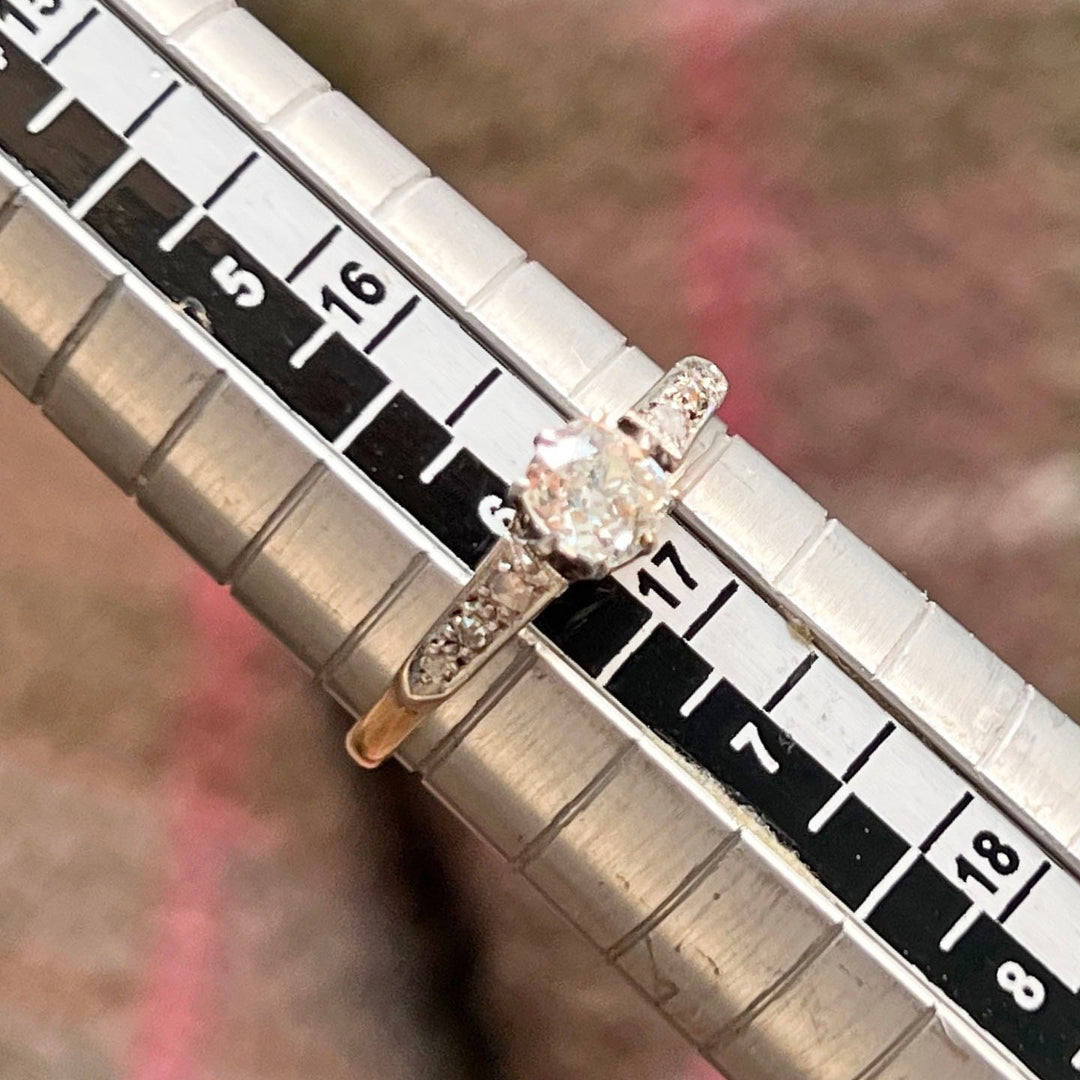 Heirloom estate Edwardian diamond engagement jewelry