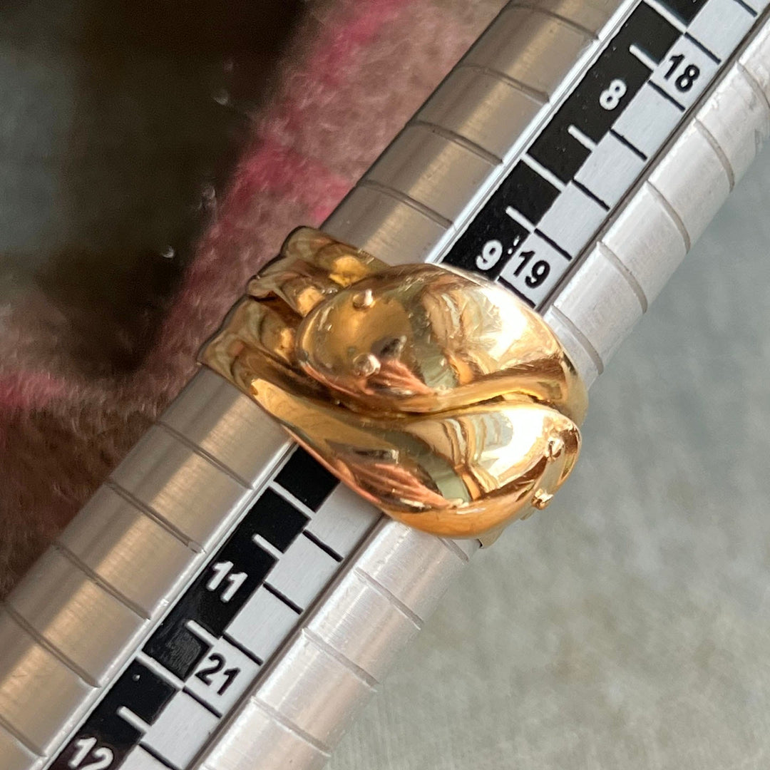 Antique Edwardian Double Snake Ring in 18 Karat Gold, Chester 1907