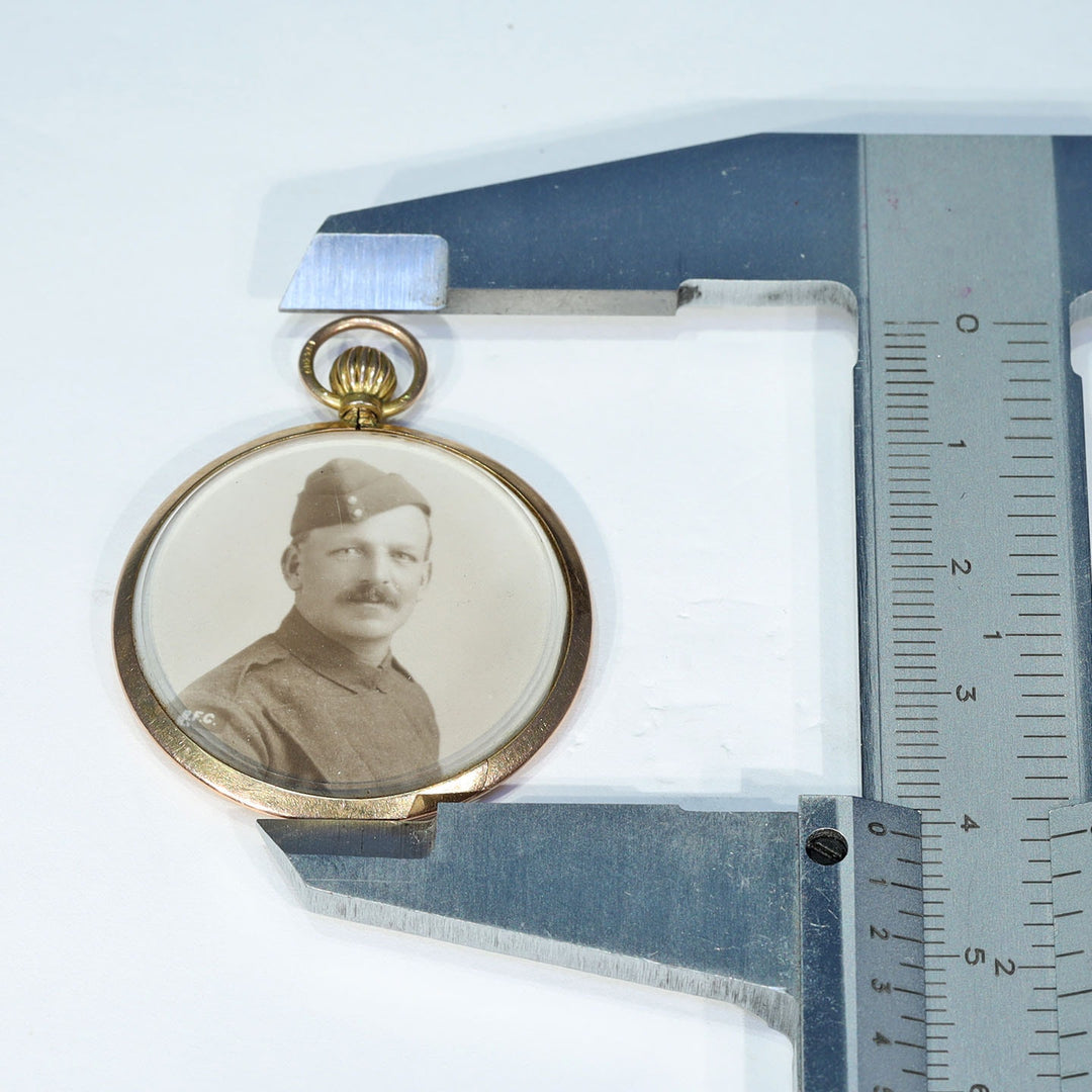 Edwardian gold locket for two photographs