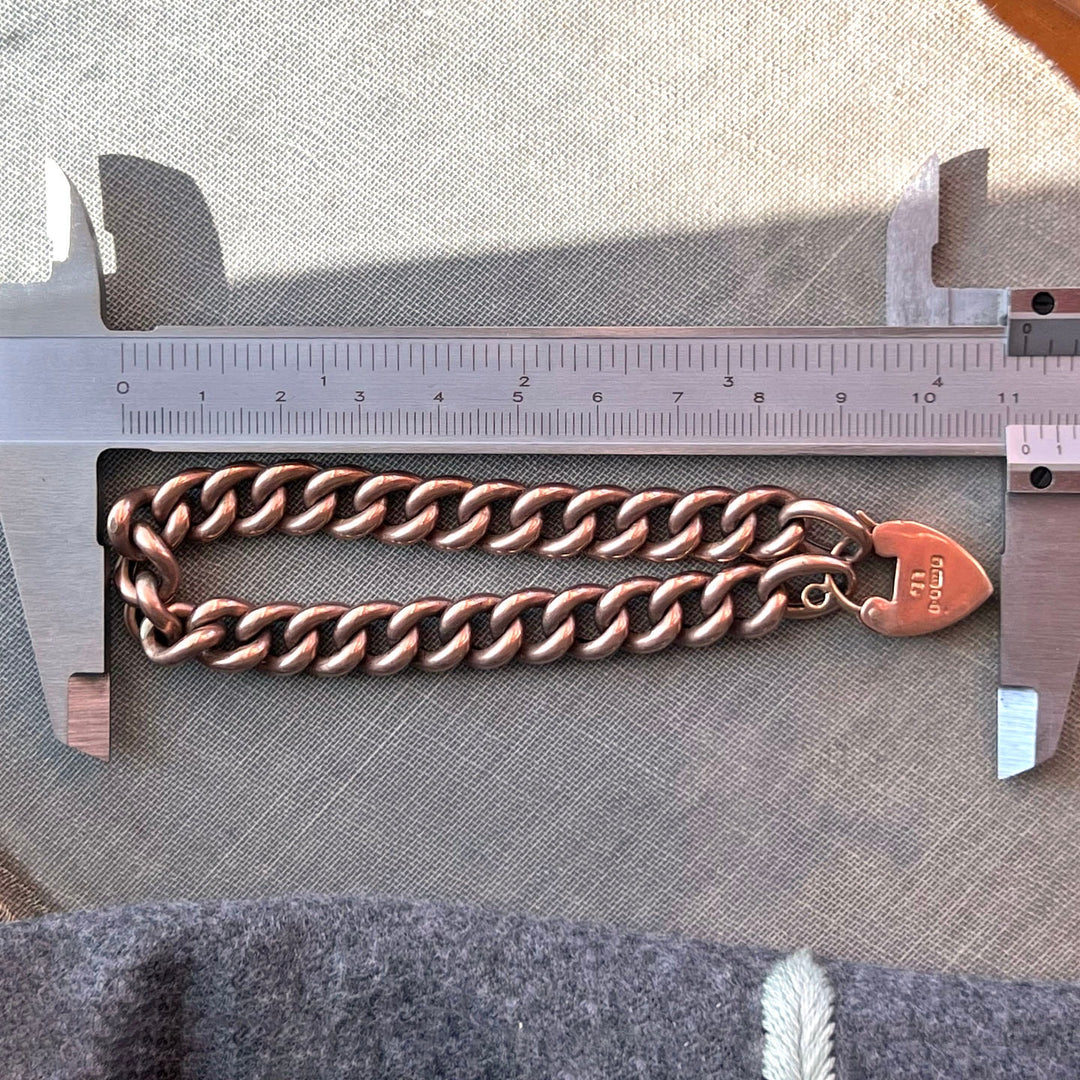Edwardian gold bracelet with curb links
