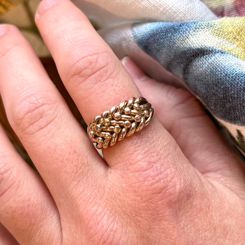 Antique Edwardian Gold Keeper Ring Chester 1903