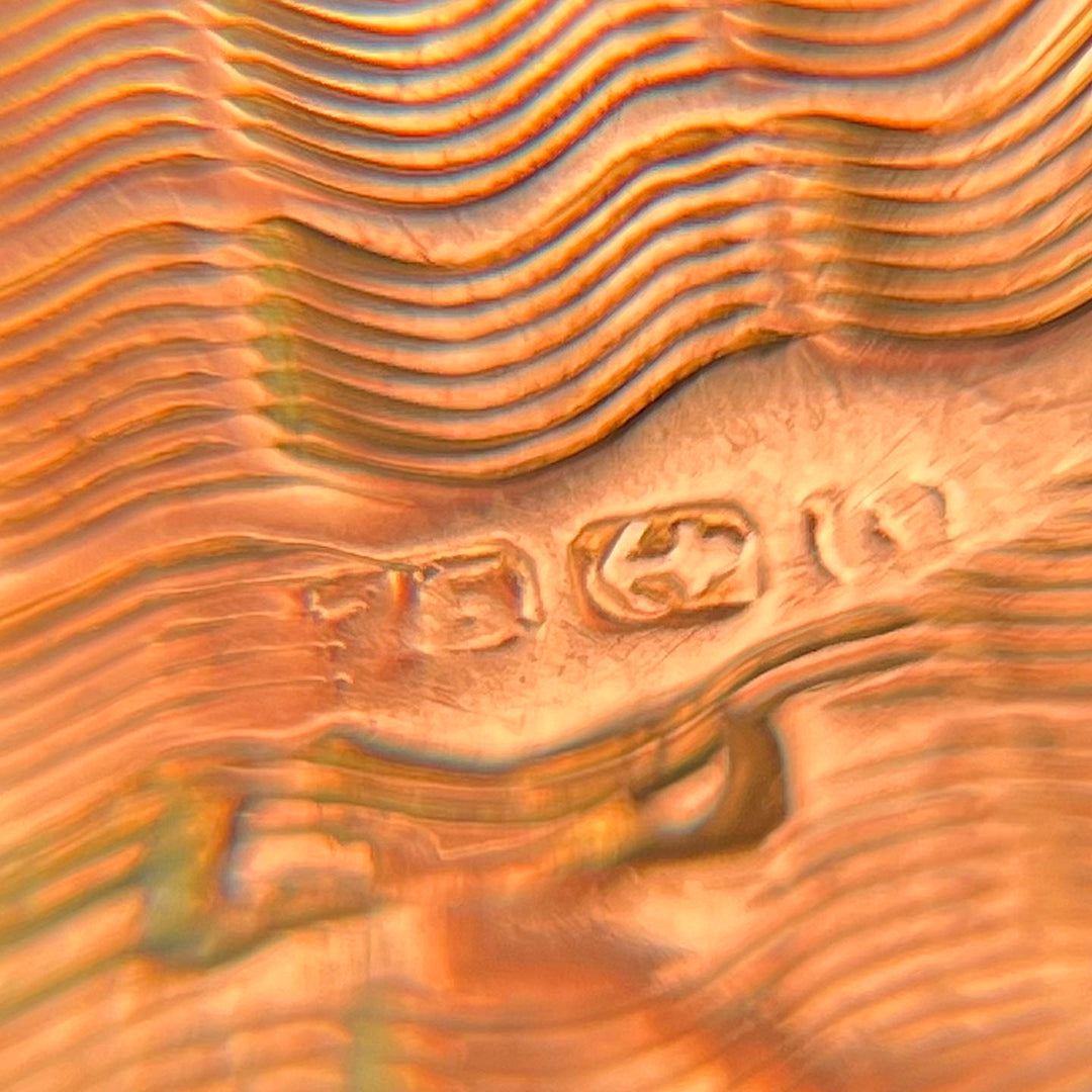 Antique Edwardian Locket Engraved Gold Birmingham 1913