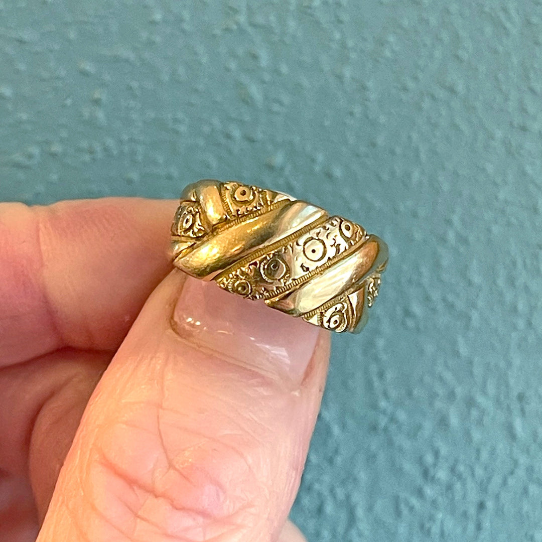 Antique Edwardian Love Knot Ring Hallmarked 1901