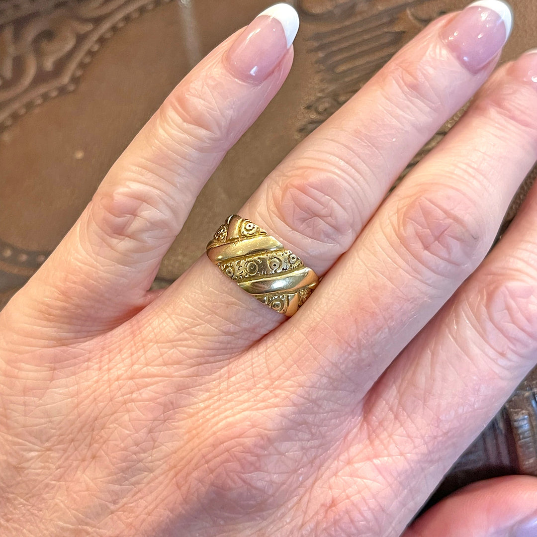 Antique Edwardian Love Knot Ring Hallmarked 1901