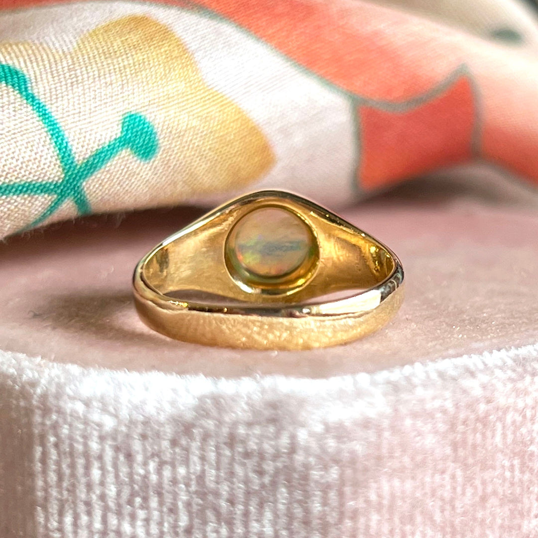 Antique Edwardian Opal Ring 18k Gold, Birmingham 1911