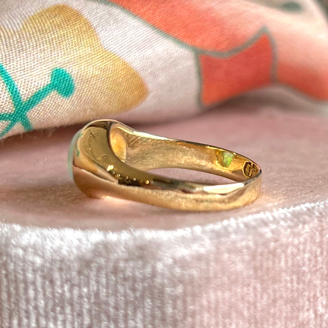 Antique Edwardian Opal Ring 18k Gold, Birmingham 1911