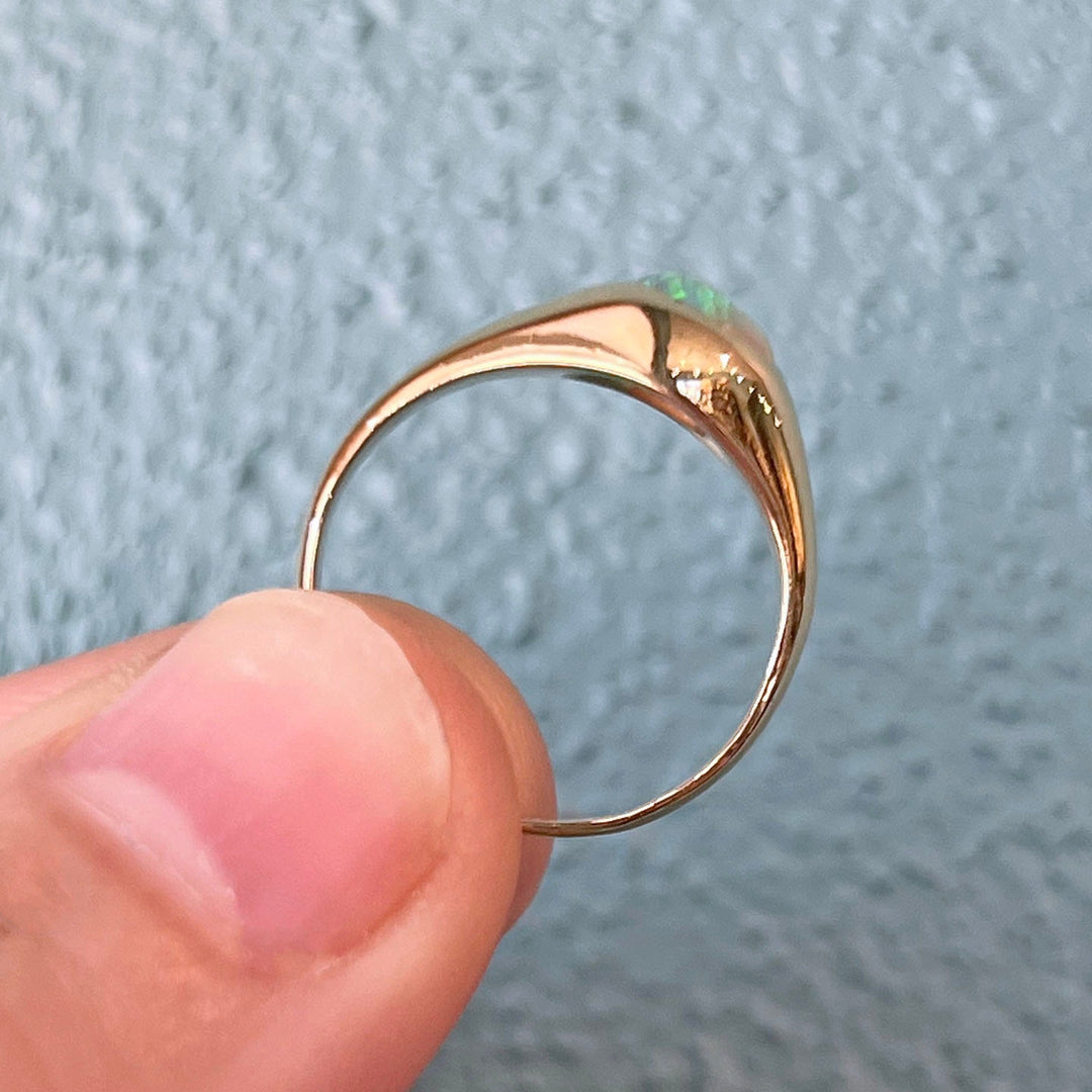 Antique Edwardian Opal Ring 18k Gold, Birmingham 1911