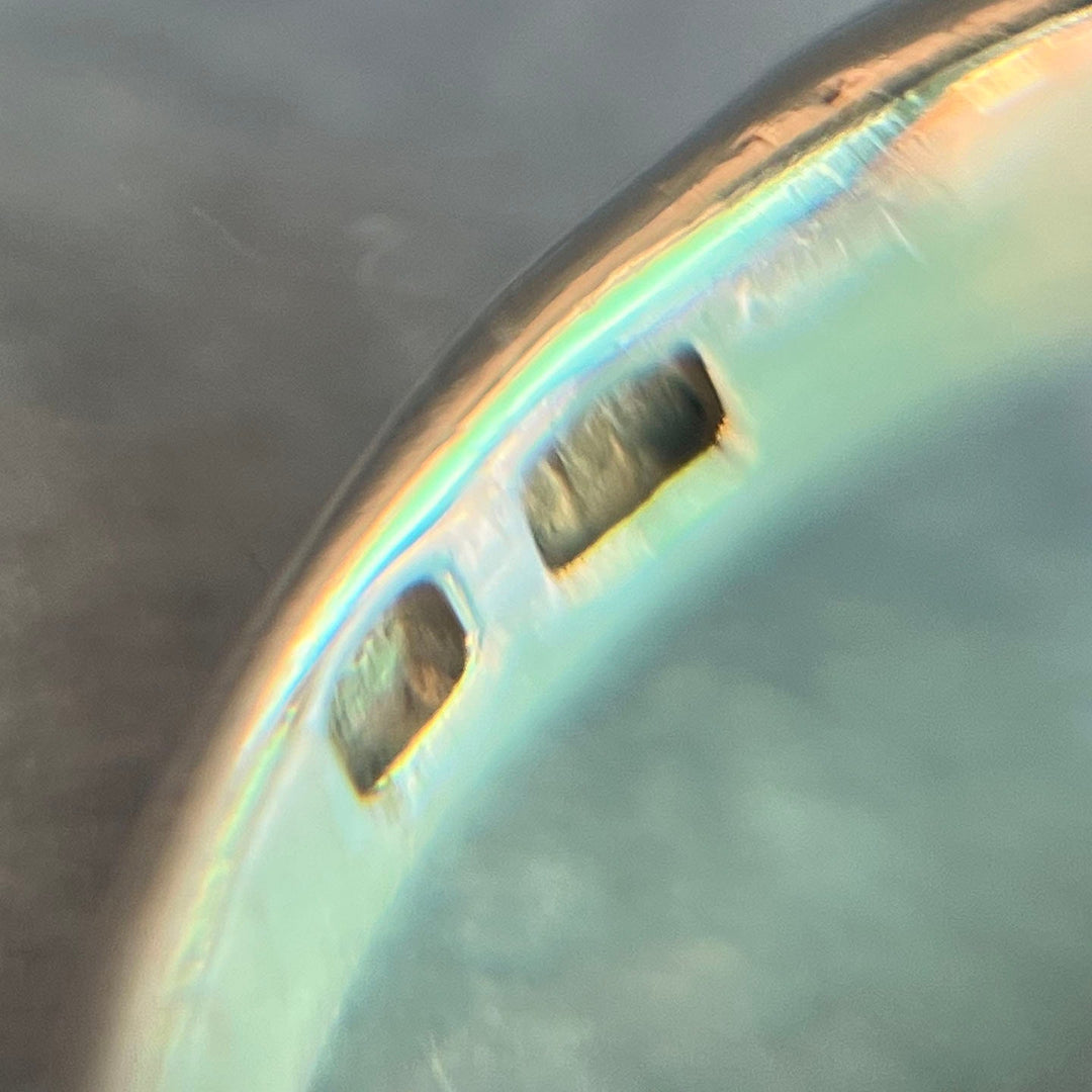 Antique Edwardian Silver Green Chalcedony Ring c. 1910