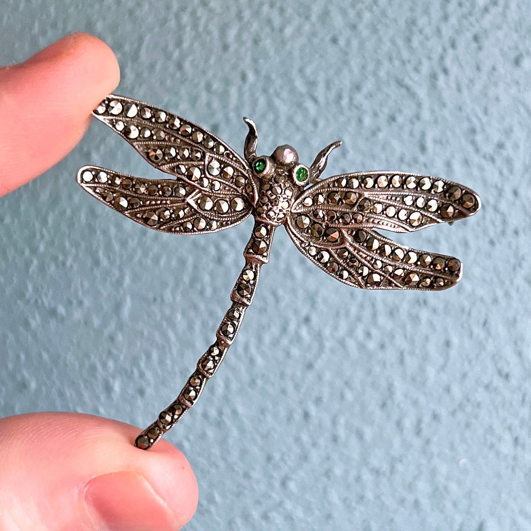 Edwardian insect jewelry with marcasite