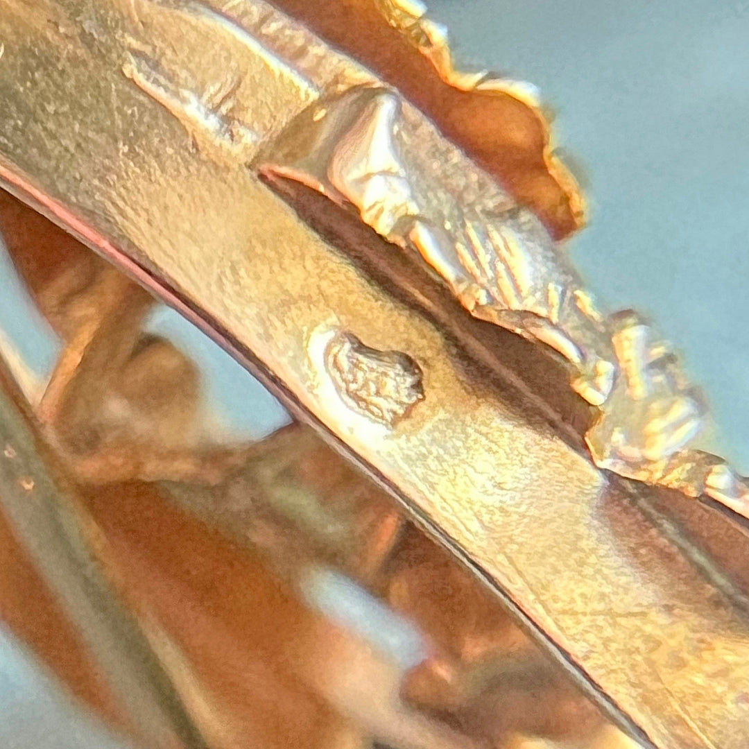 Antique French Griffin Brooch Gold Rose Cut Diamond, c.1890