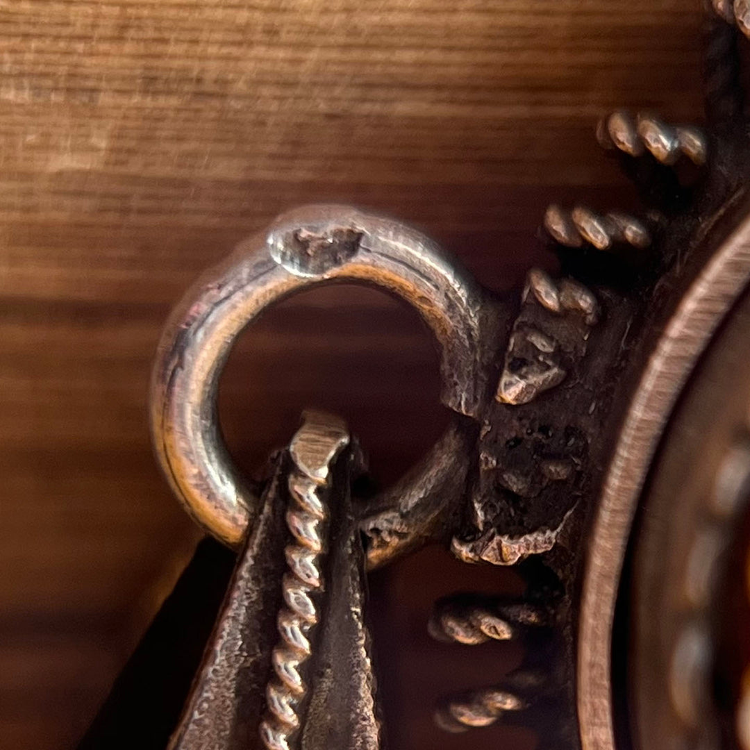 Antique French Silver & Enamel Oval Locket c.1870