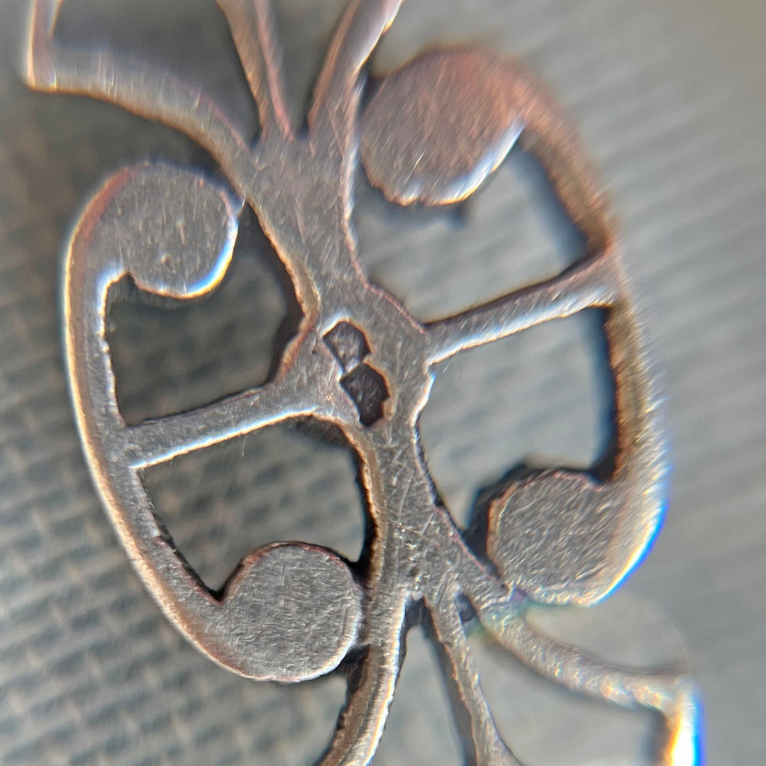 Antique French Silver Garnet and Diamond Link Necklace, Victorian Jewelry, circa 1860