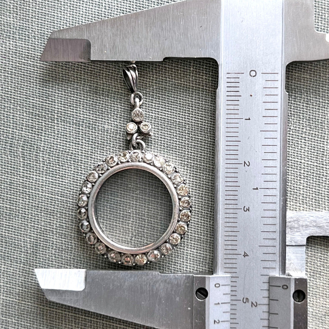 French silver keepsake locket elegant design