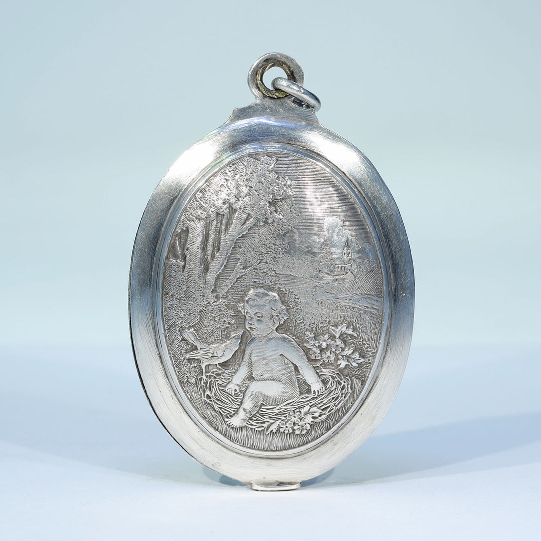 French sentimental jewelry with detailed figural decoration