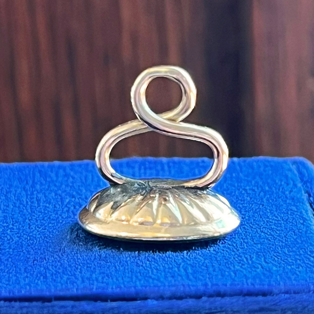 Antique Georgian Gold Fob Pendant Chalcedony “Mary” Intaglio, c.1820