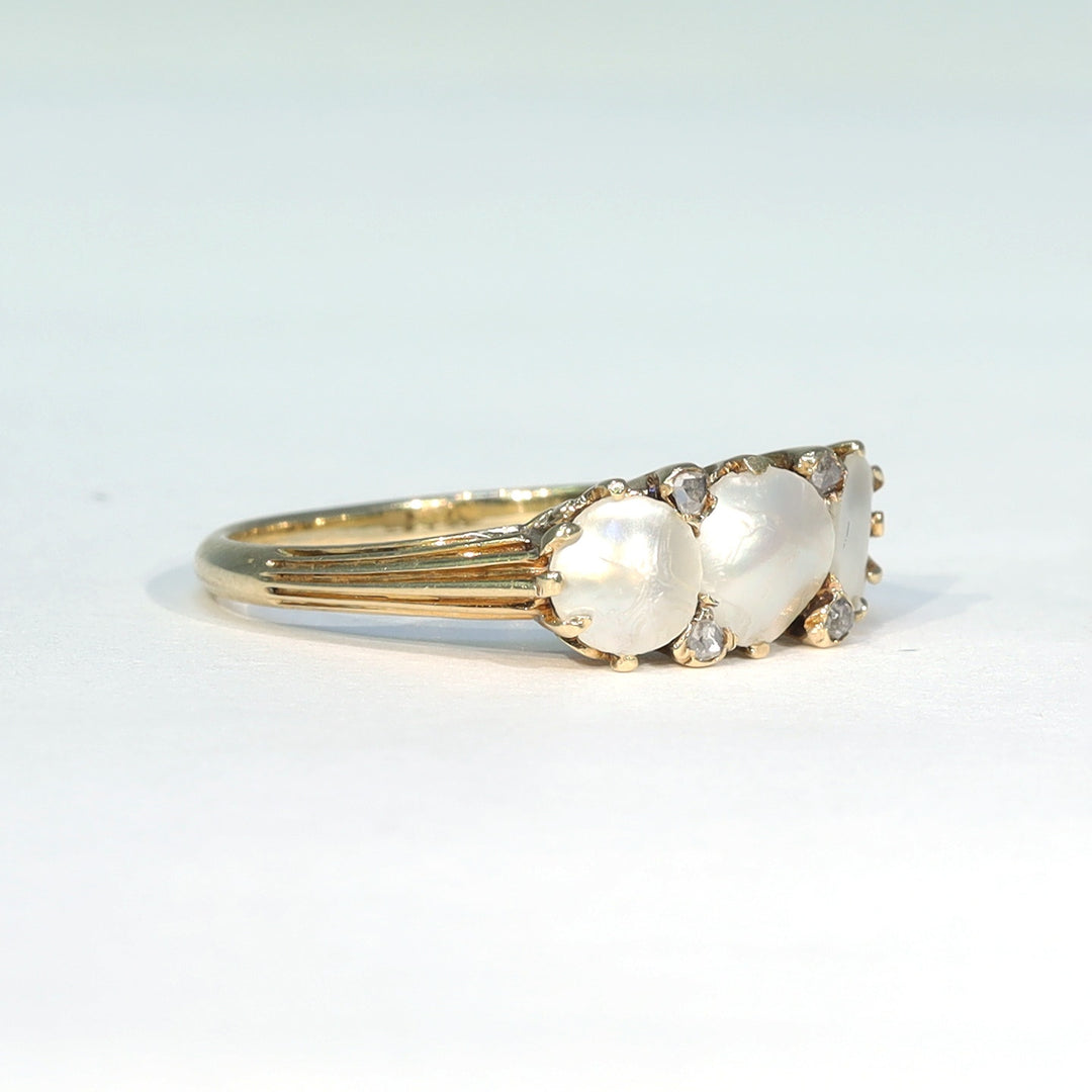 Antique 18 karat gold gemstone ring circa 1900