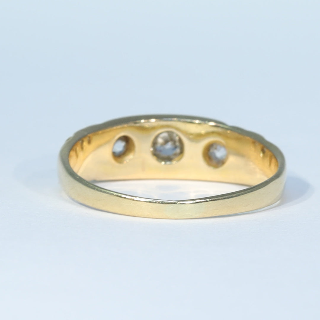 Victorian diamond trilogy ring dating to circa 1890