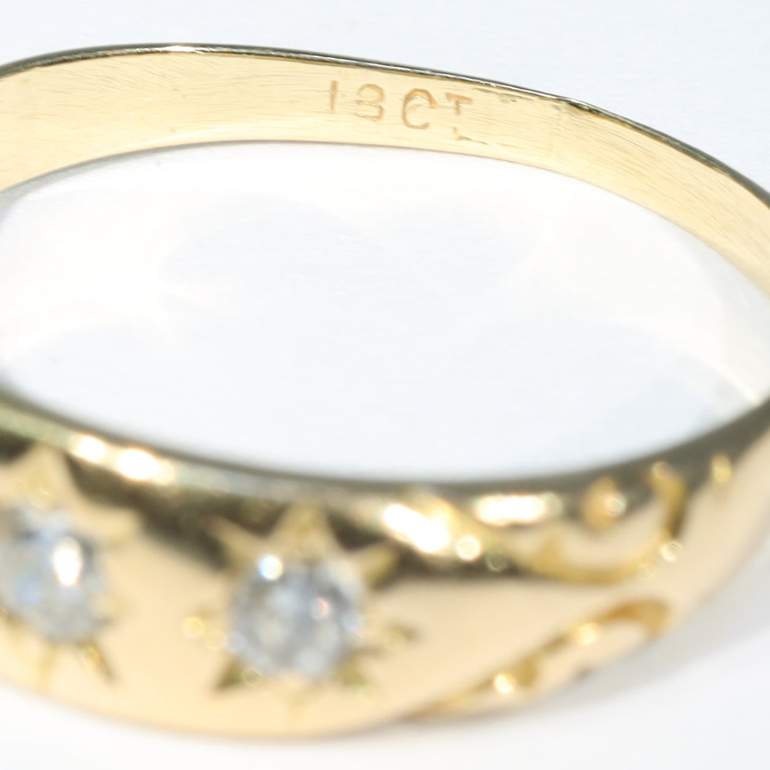 Antique gold ring with original 18 CT hallmark