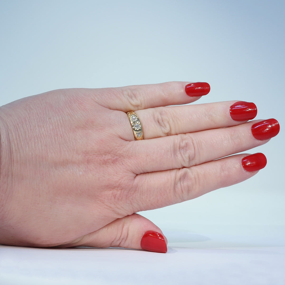 Victorian diamond trilogy ring dating to circa 1890