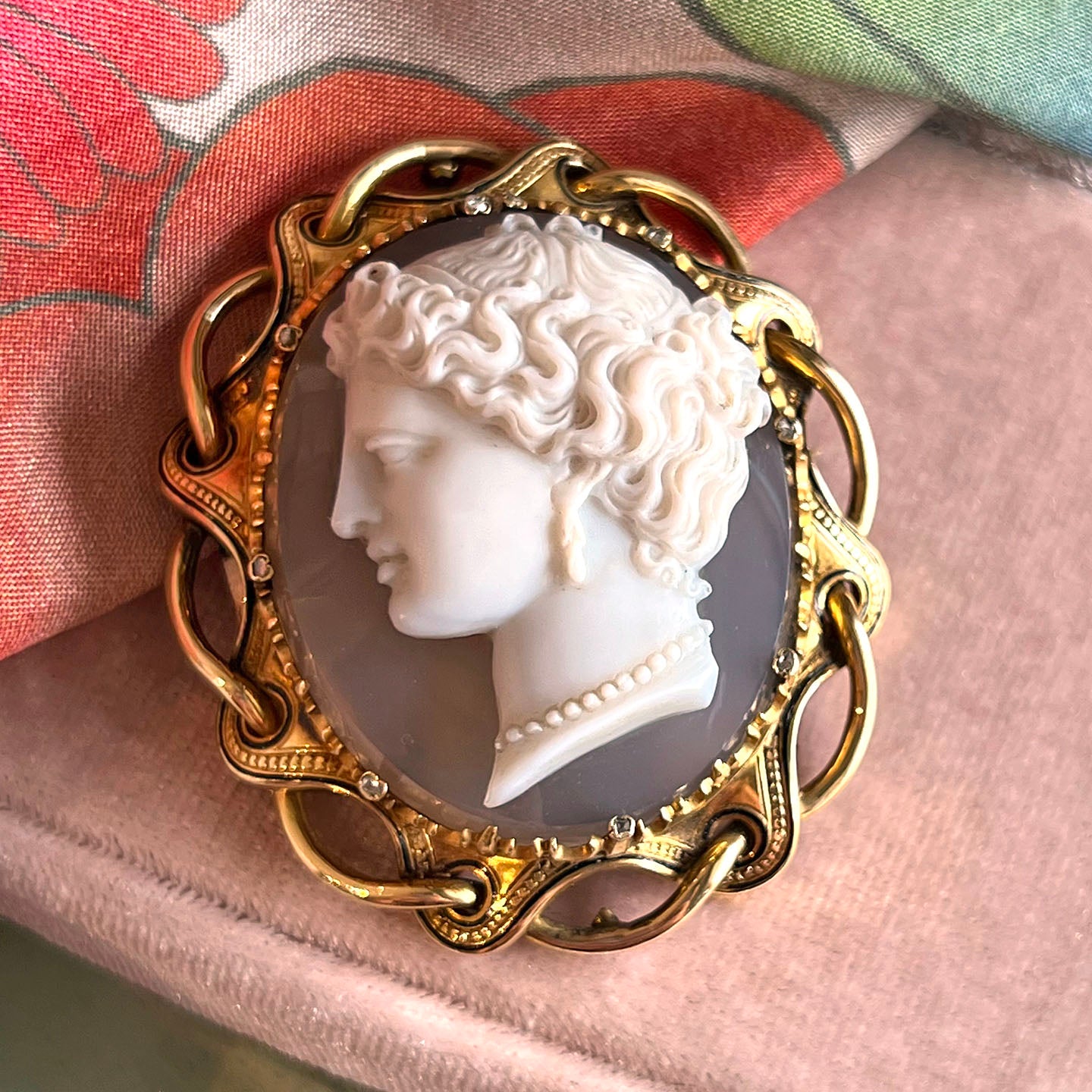 IO着用　SMALL MARKING 18K GOLD PIERCE Antique_Victorian_18k_Gold_Cam