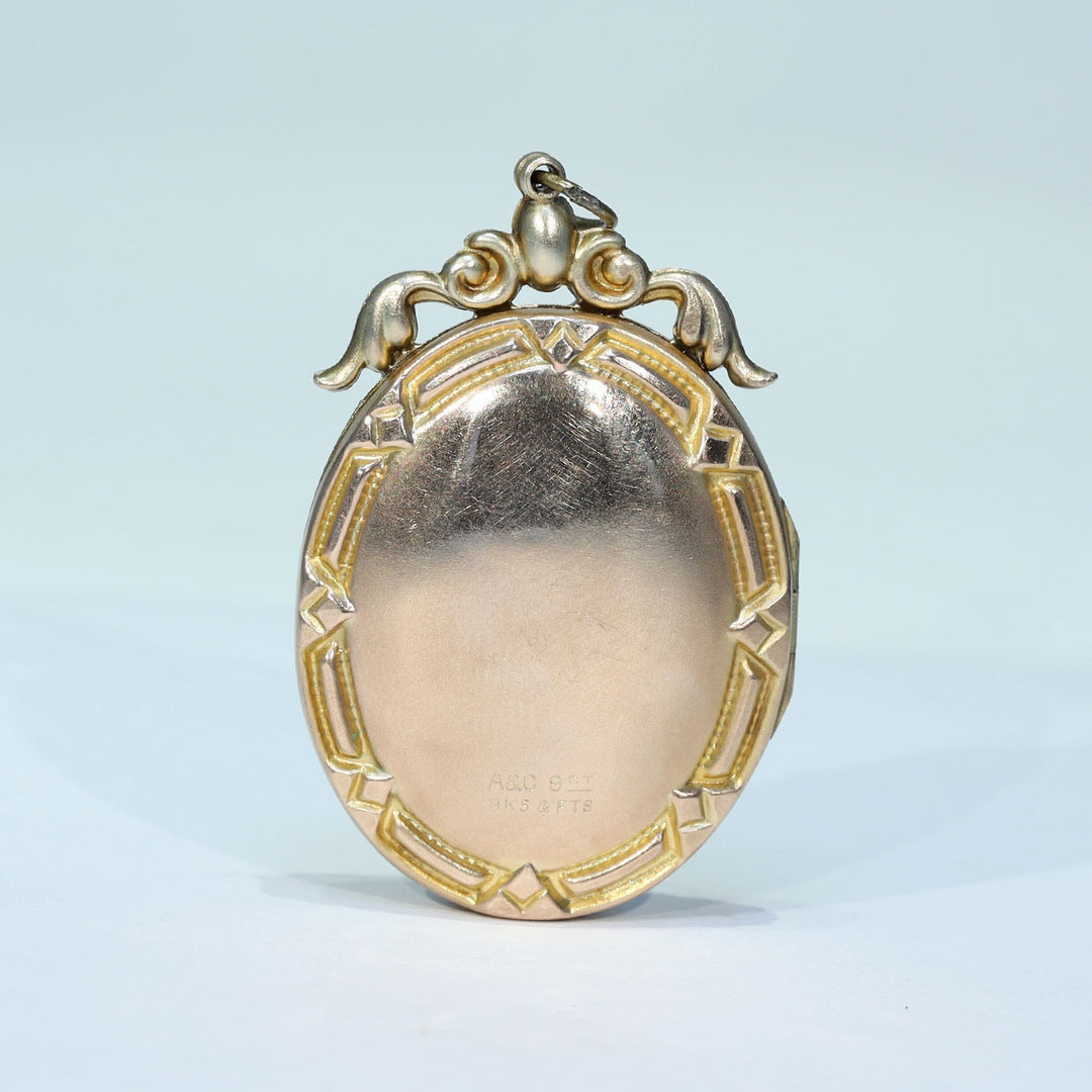 Antique garnet and pearl keepsake pendant circa 1890
