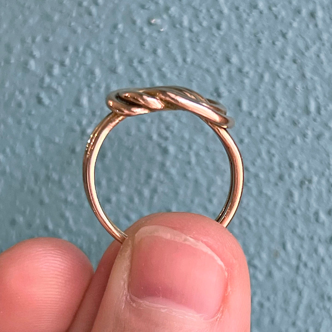 Antique Victorian 9k Gold Love Knot Ring, Birmingham 1891