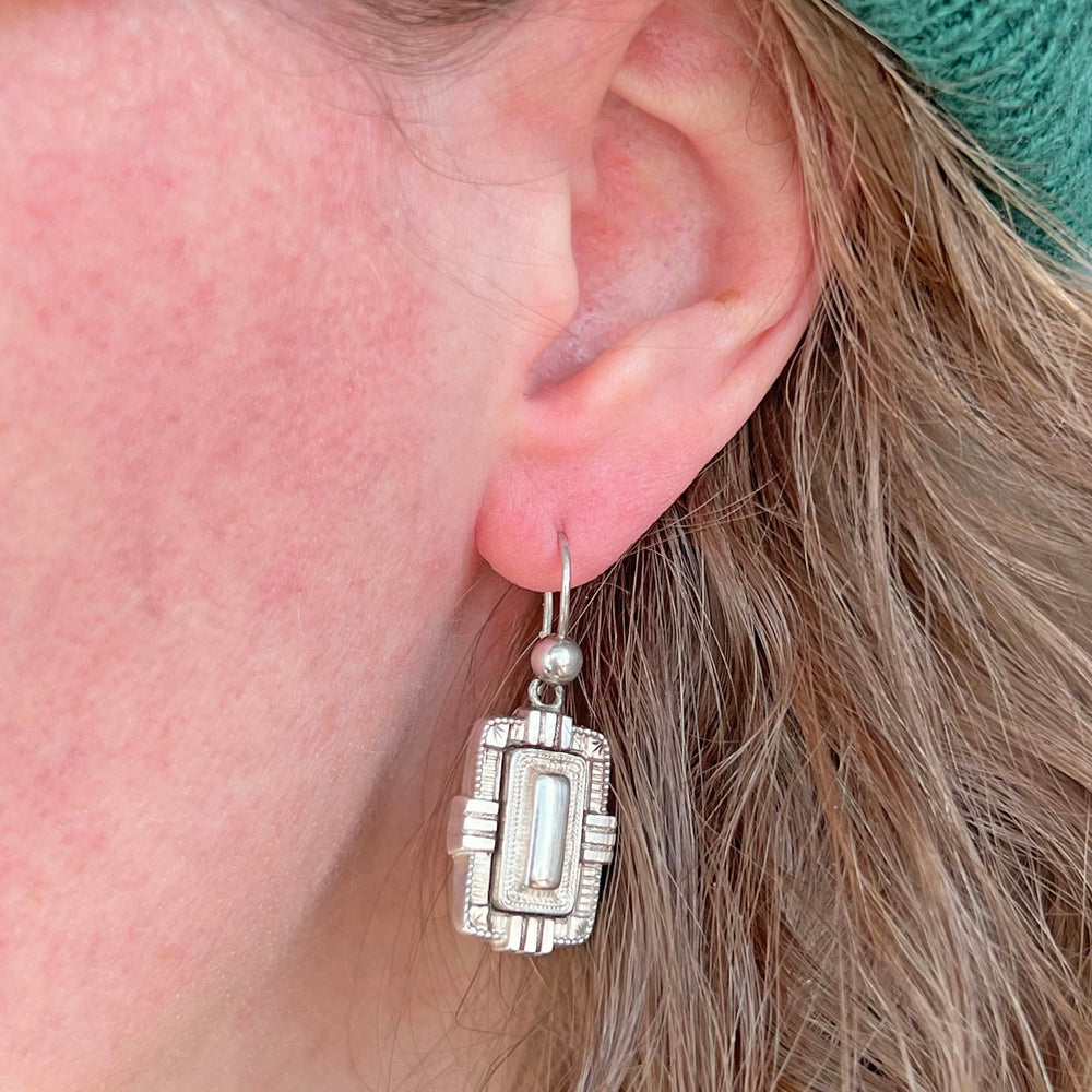Elegant vintage silver earrings timeless design