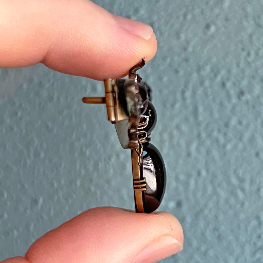Antique Victorian Brooch Garnet Winged Bee, c.1890