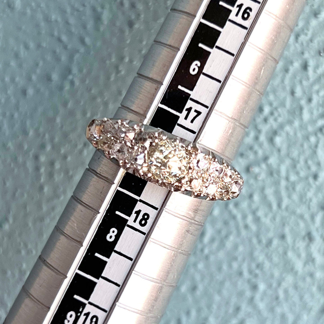 Antique diamond navette ring classic Victorian design