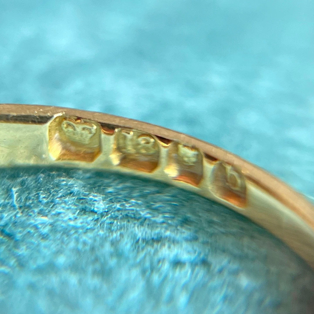 Antique Victorian Five-Diamond Ring 18k Gold, London 1897