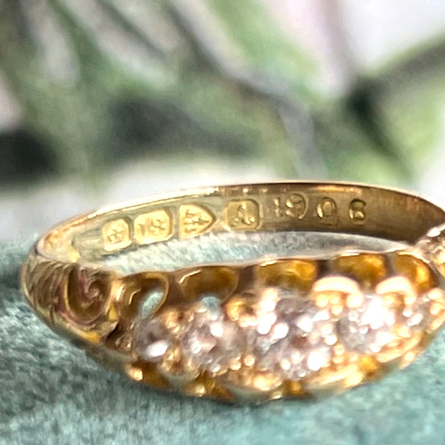 年始SALE！ ダイアモンドリング Antique_Victorian_Gold_Five-