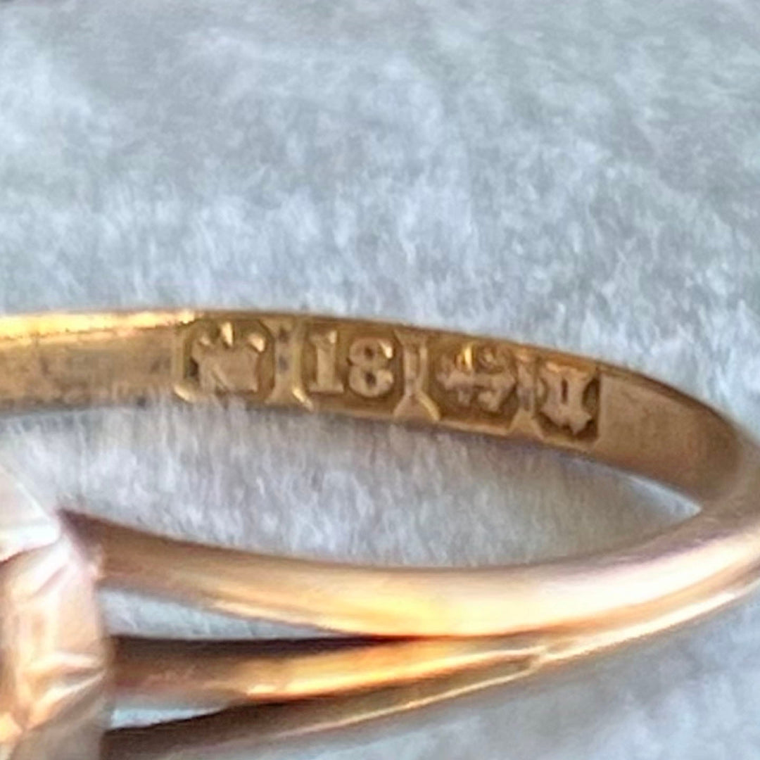 Victorian green garnet ring with diamond accents gold