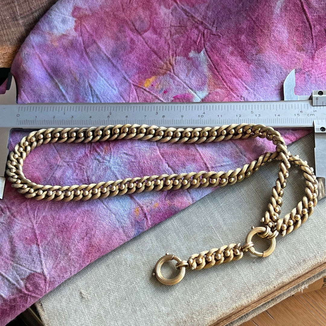 Antique gold link necklace classic Victorian design