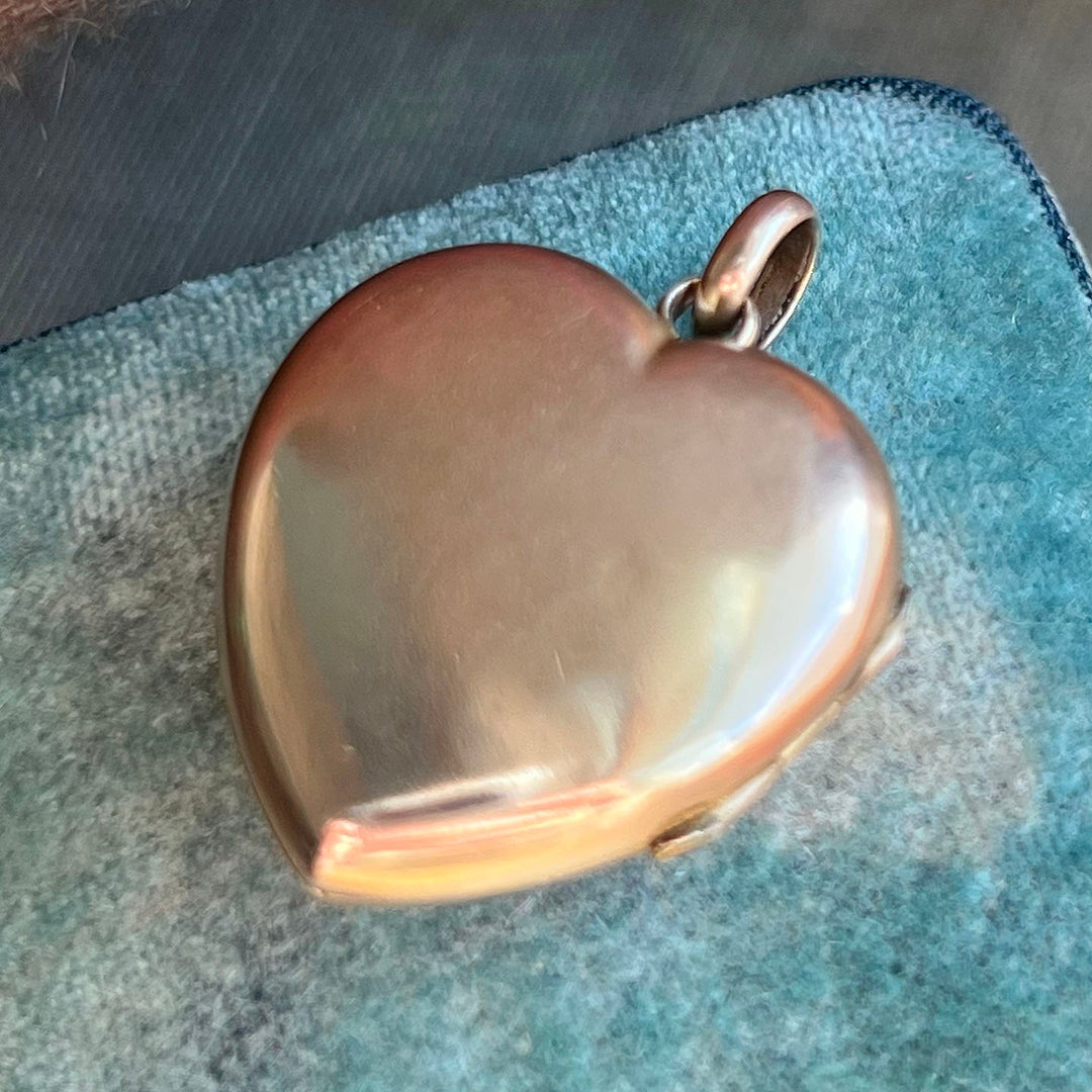 Antique Victorian Heart Locket Gold Turquoise & Pearl, c.1890