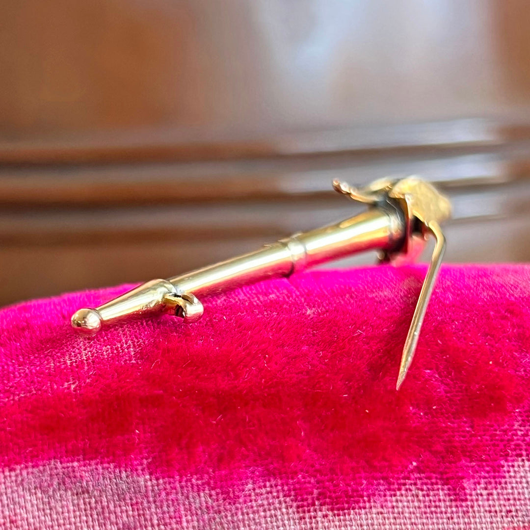 Antique Victorian Scottish Agate Dirk Brooch , c. 1880