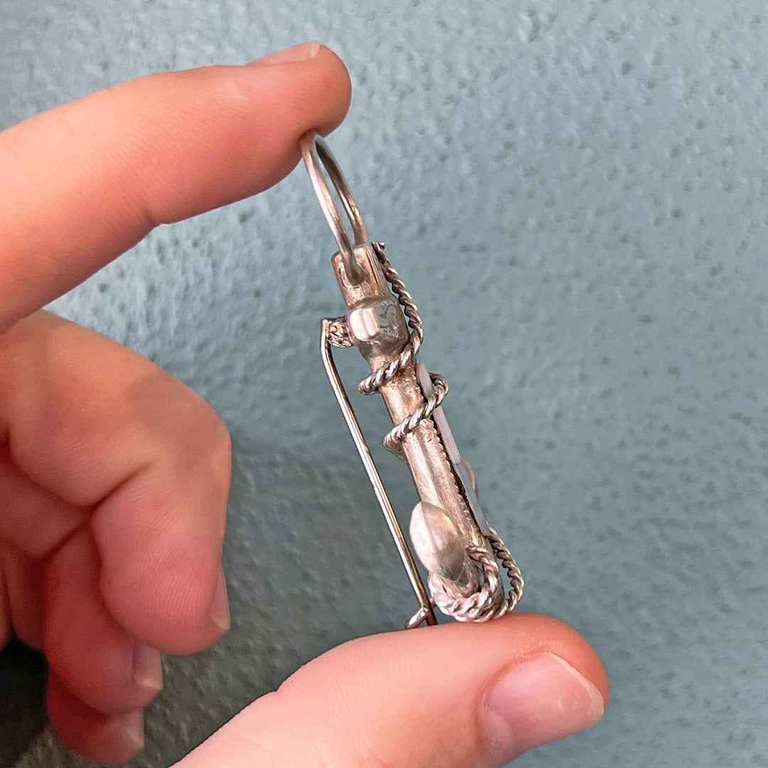 Antique Victorian Scottish Anchor Brooch Silver Granite, c. 1890