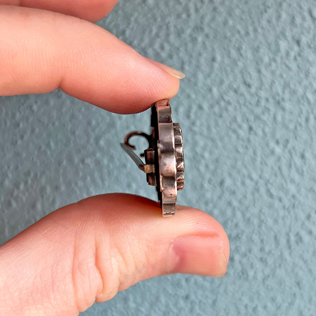 Antique Victorian Silver Brooch Bird and Blossoms, Birmingham 1880