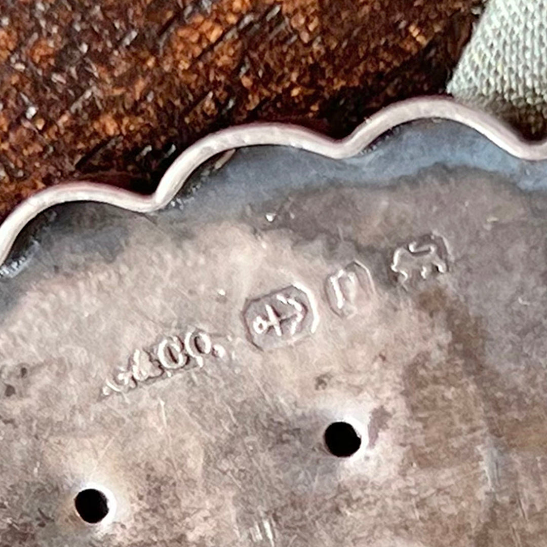 Antique Victorian Silver Brooch Bird and Blossoms, Birmingham 1880