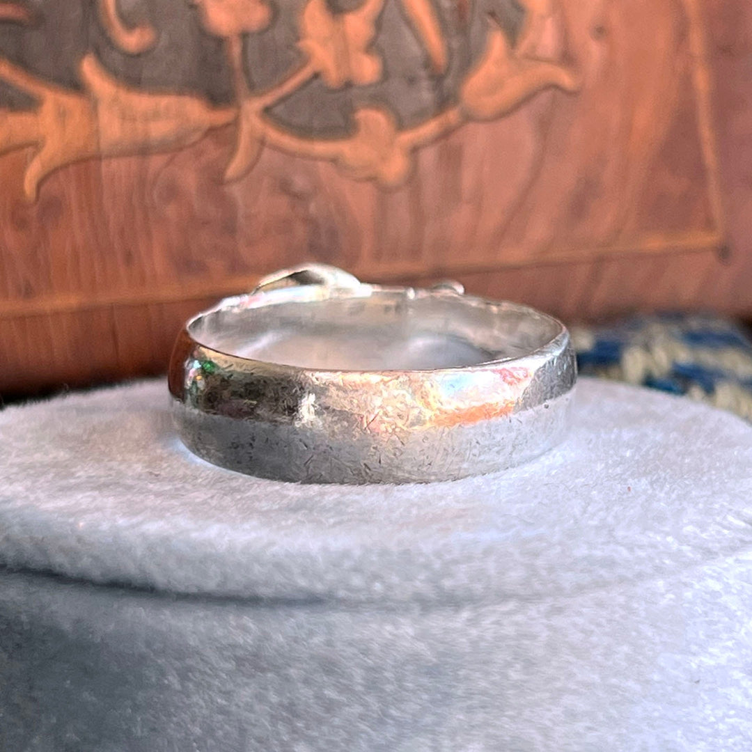 Antique Victorian Silver Buckle Ring, Birmingham 1887